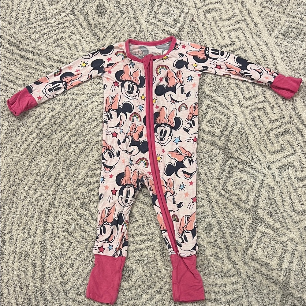 Little Sleepies - Minnie Mouse onesie